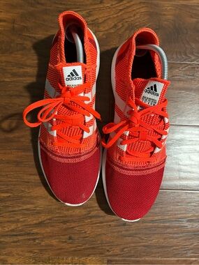 Adidas Element Refine Tricot 2 POWRED Red and Orange Knit Athletic Sneakers